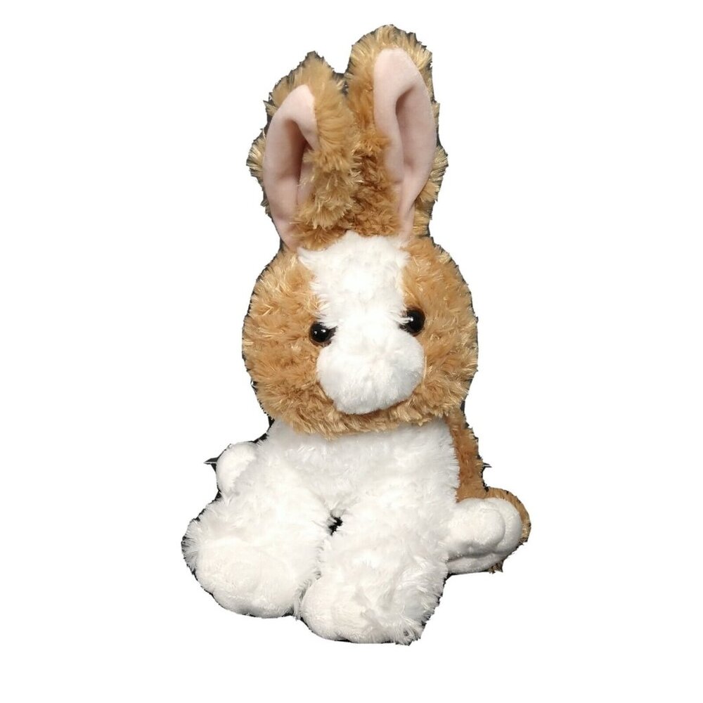 Aurora Bunny Rabbit Plush Stuffed Animal White Brown  2017 Realistic